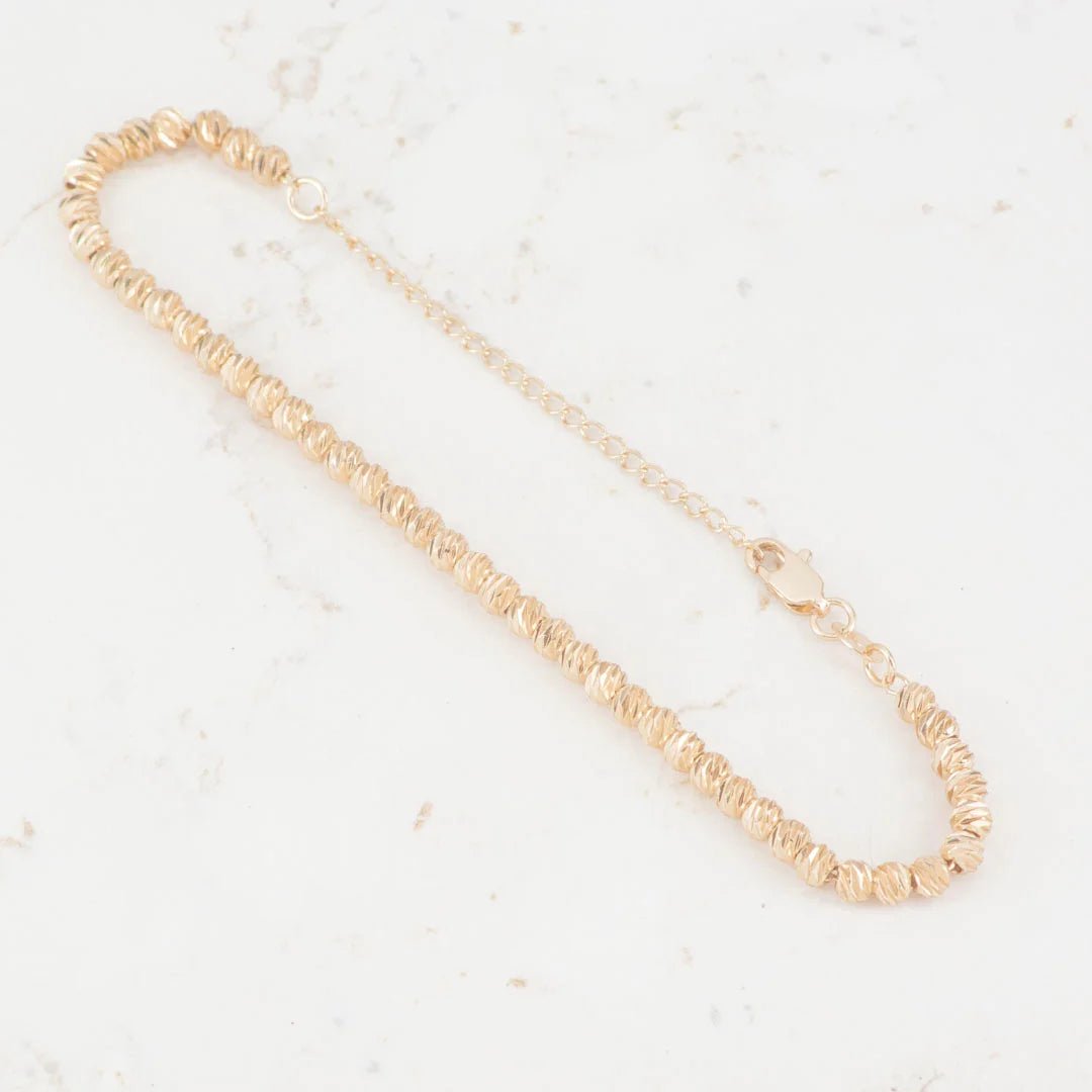 PULSERA BALIN MARTILLADO 4MM-PULSERAS ORO LAMINADO-JOYERIA D'ORÉ-ORO LAMINADO 18K CALI