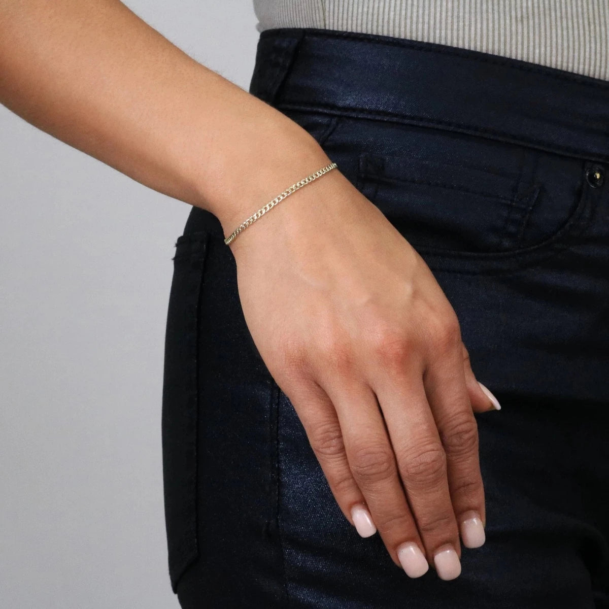 PULSERA CUBANA 18CM 2.8MM-PULSERAS ORO LAMINADO-JOYERIA D'ORÉ-ORO LAMINADO 18K CALI