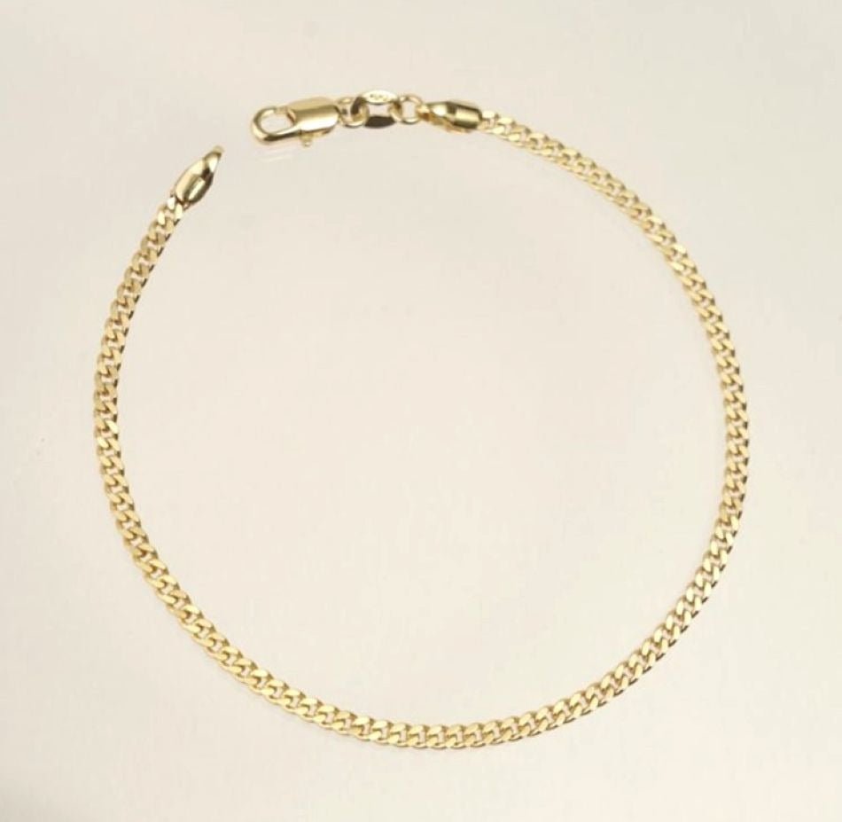 PULSERA CUBANA 21CM-PULSERAS ORO LAMINADO-JOYERIA D'ORÉ-ORO LAMINADO 18K CALI