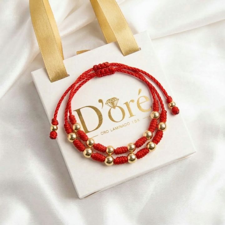 PULSERA DE PROTECCION 7 NUDOS | ORO LAMINADO 18K-PULSERAS TEJIDAS-JOYERIA D'ORÉ-ORO LAMINADO 18K CALI