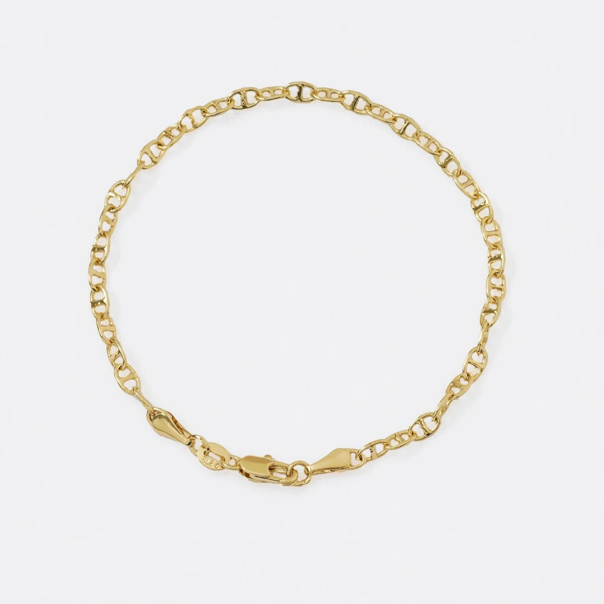 PULSERA ESCALERA GRUESA 3.8MM 19.5CM-PULSERAS ORO LAMINADO-JOYERIA D'ORÉ-ORO LAMINADO 18K CALI