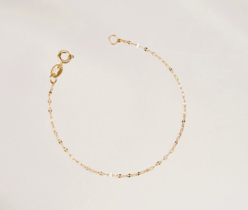PULSERA ESLABON 2 PUNTOS DELGADA-PULSERAS ORO LAMINADO-JOYERIA D'ORÉ-ORO LAMINADO 18K CALI