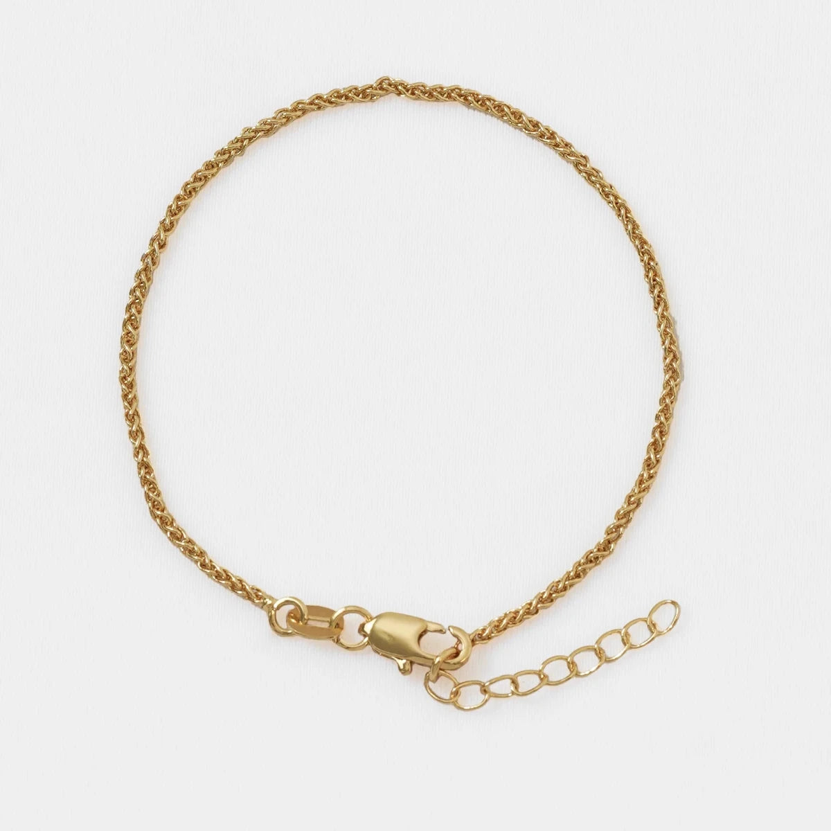 PULSERA FRANCO 1.2MM 16CM EXTENSOR-PULSERAS ORO LAMINADO-JOYERIA D'ORÉ-ORO LAMINADO 18K CALI