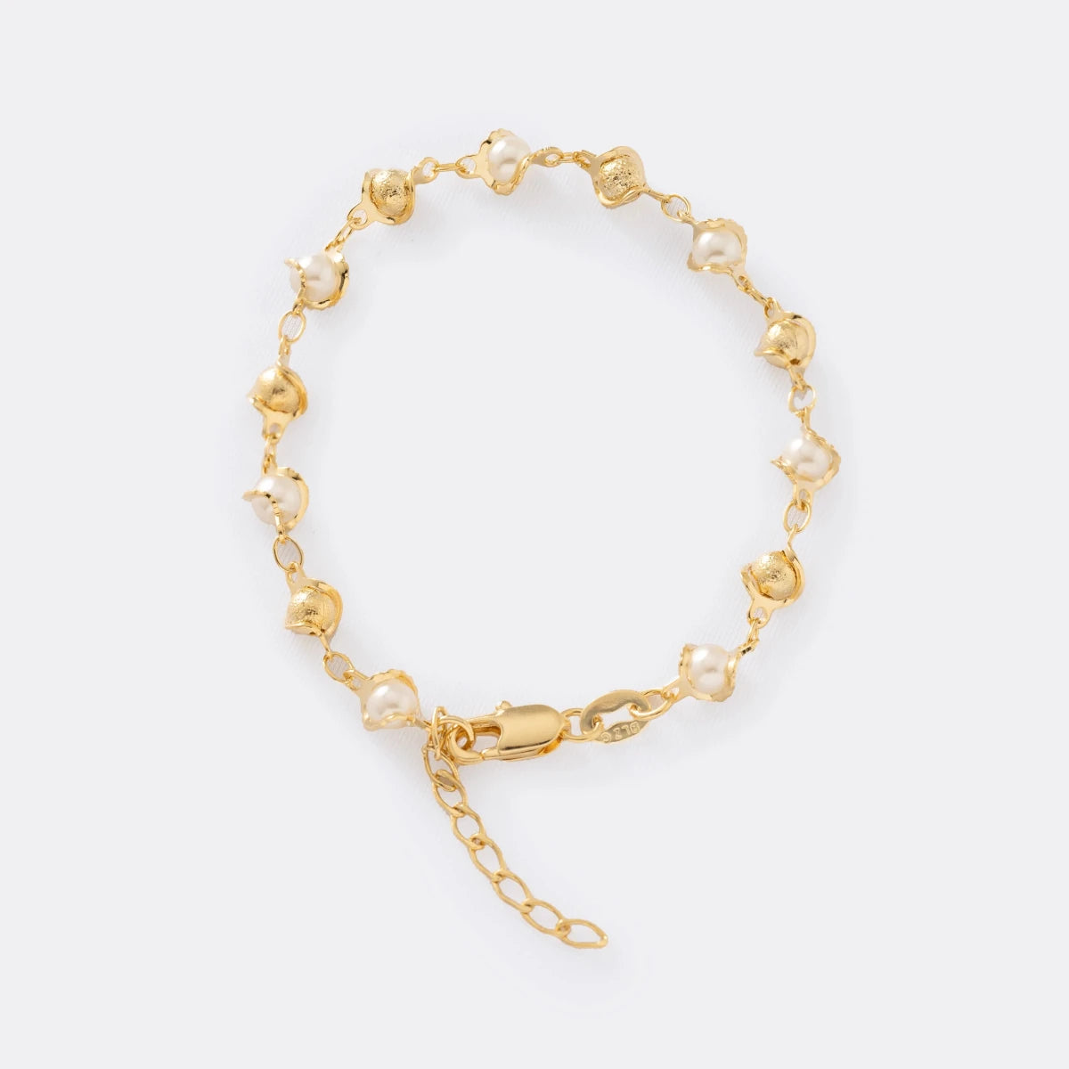 PULSERA GOLDEN PEARL 16CM + EXTENSOR-PULSERAS ORO LAMINADO-JOYERIA D'ORÉ-ORO LAMINADO 18K CALI