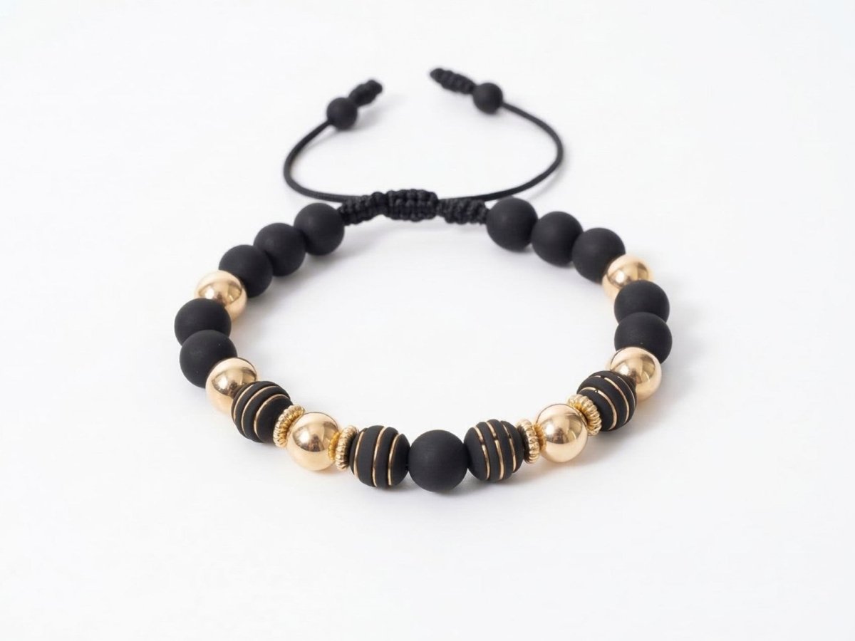 PULSERA HOMBRE BALINES 7MM-PULSERAS TEJIDAS-JOYERIA D'ORÉ-ORO LAMINADO 18K CALI