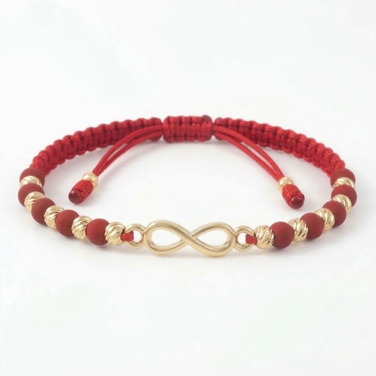 PULSERA INFINITY GLOW ROJO 3.5MM-PULSERAS TEJIDAS-JOYERIA D'ORÉ-ORO LAMINADO 18K CALI