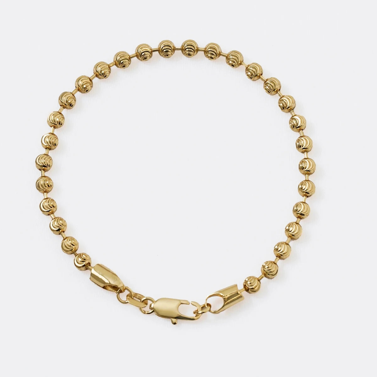 PULSERA ITALIANA 20CM 4MM-PULSERAS ORO LAMINADO-JOYERIA D'ORÉ-ORO LAMINADO 18K CALI