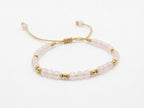 PULSERA PIEDRAS NATURALES ROSADA-PULSERAS TEJIDAS-JOYERIA D'ORÉ-ORO LAMINADO 18K CALI