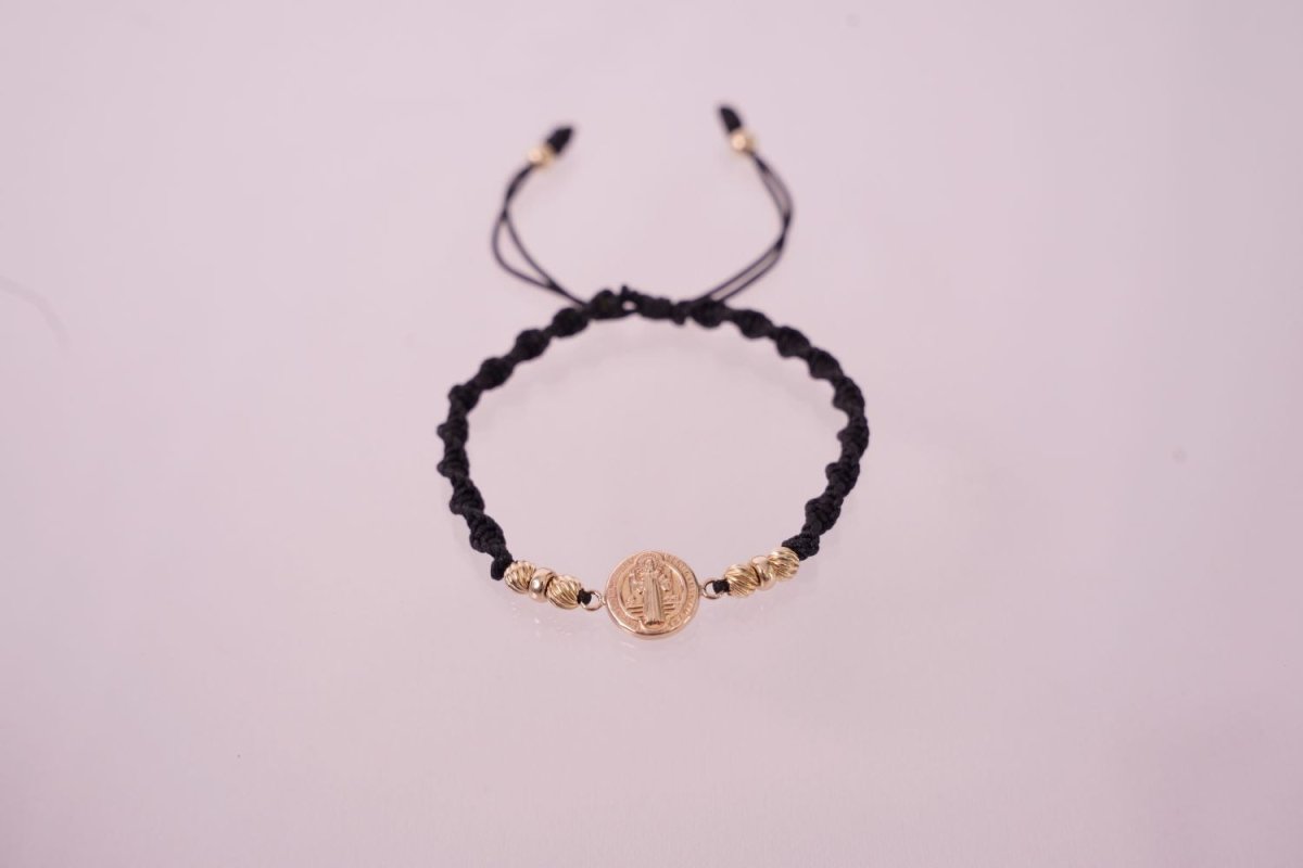 PULSERA SAN BENITO 8 BALINES ROJA-PULSERAS TEJIDAS-JOYERIA D'ORÉ-ORO LAMINADO 18K CALI
