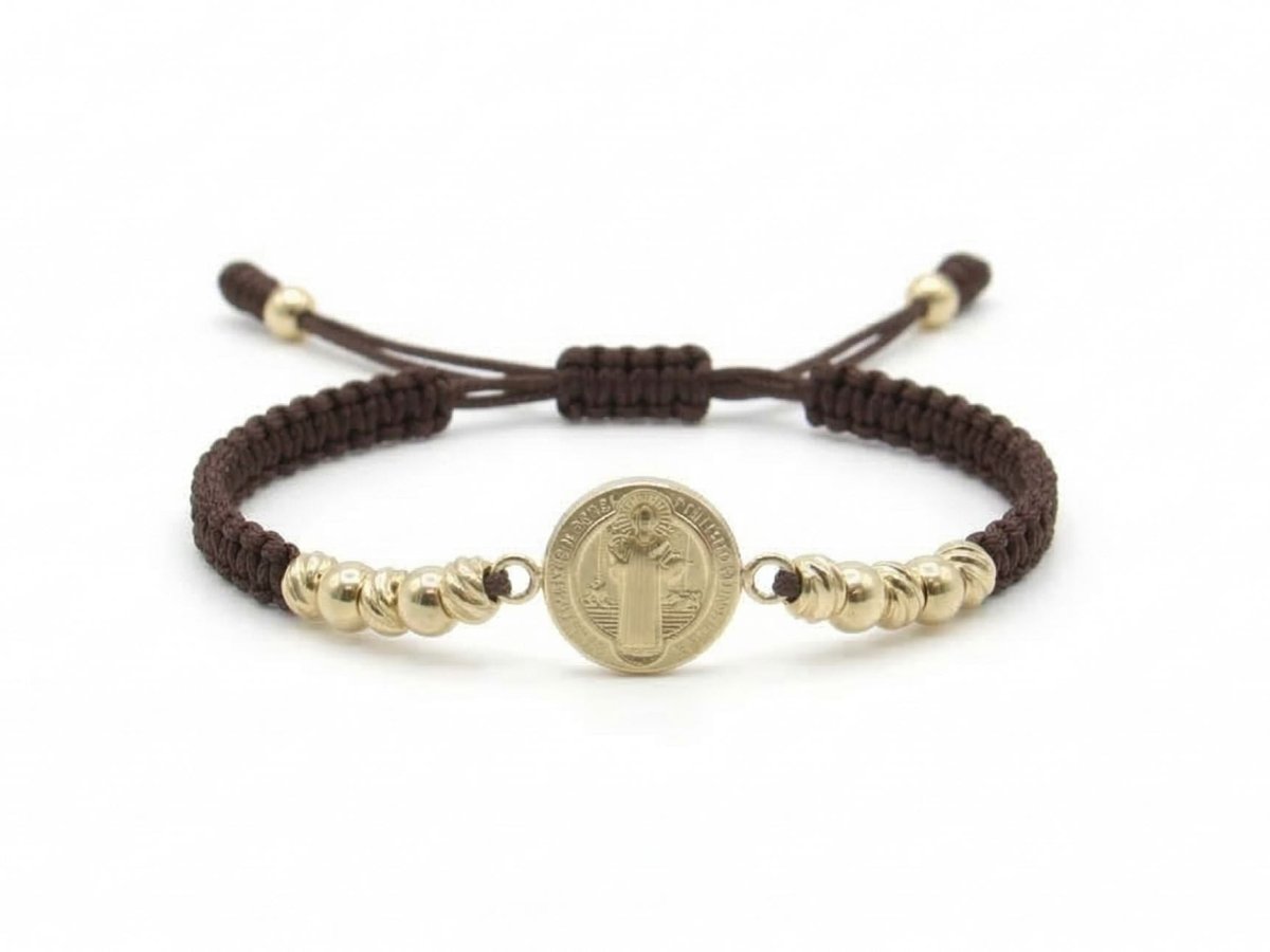 PULSERA SAN BENITO ROYALE CAFÉ 4MM-PULSERAS TEJIDAS-JOYERIA D'ORÉ-ORO LAMINADO 18K CALI