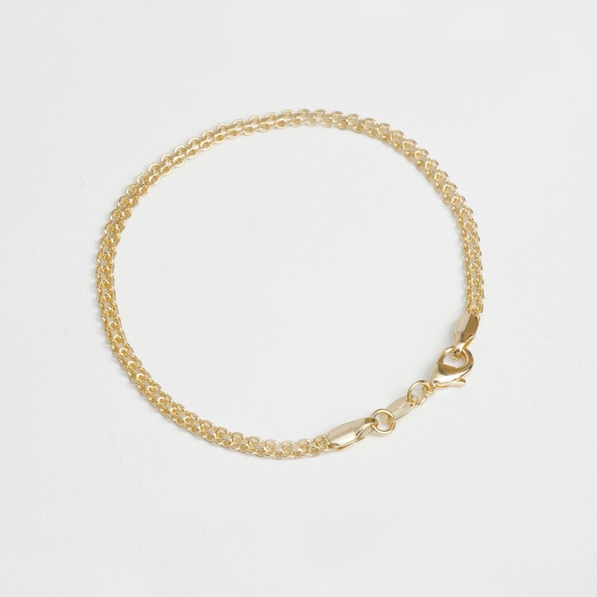 PULSERA TEJIDO CHINO 3MM 16CM EXTENSOR-PULSERAS ORO LAMINADO-JOYERIA D'ORÉ-ORO LAMINADO 18K CALI