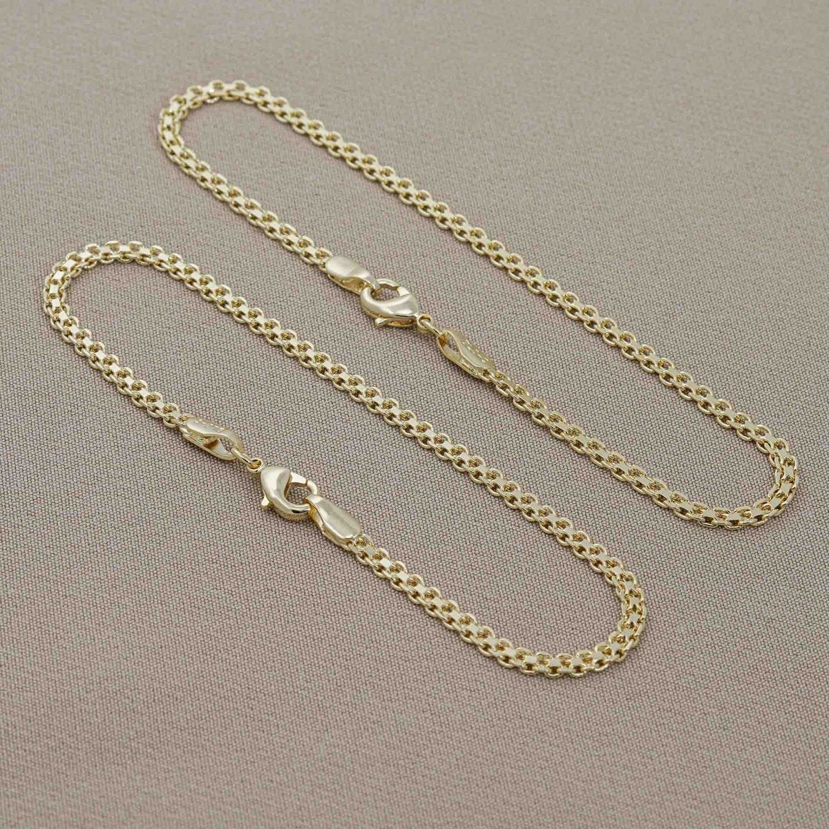 PULSERA TEJIDO CHINO 3MM 20CM-PULSERAS ORO LAMINADO-JOYERIA D'ORÉ-ORO LAMINADO 18K CALI