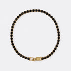 PULSERA TENNIS NEGRA 20CM 4MM-PULSERAS ORO LAMINADO-JOYERIA D'ORÉ-ORO LAMINADO 18K CALI