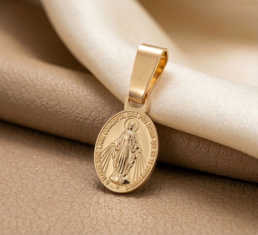 Set Virgen de Protección en Oro Laminado 18K-General-JOYERIA D'ORÉ-ORO LAMINADO 18K CALI