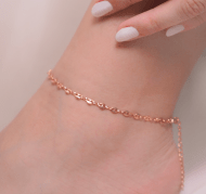 TOBILLERA GUCCI ORO ROSA DELGADA-TOBILLERAS-JOYERIA D'ORÉ-ORO LAMINADO 18K CALI