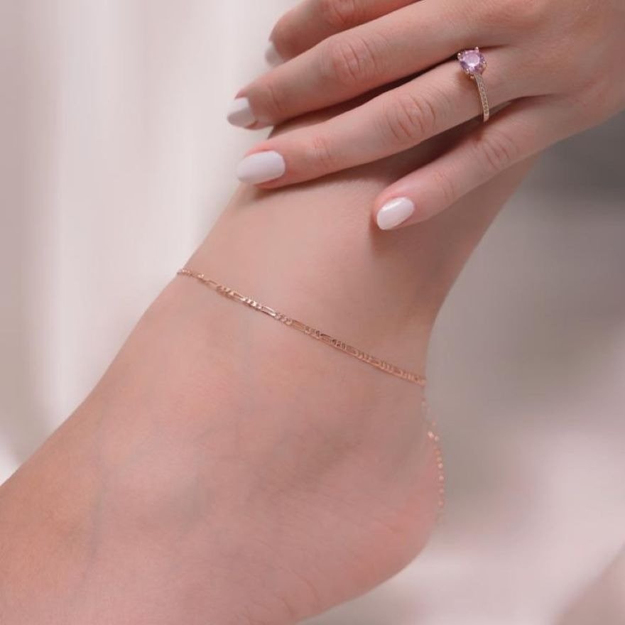 TOBILLERA ORO ROSA CARTIER 28.5CM-TOBILLERAS-JOYERIA D'ORÉ-ORO LAMINADO 18K CALI