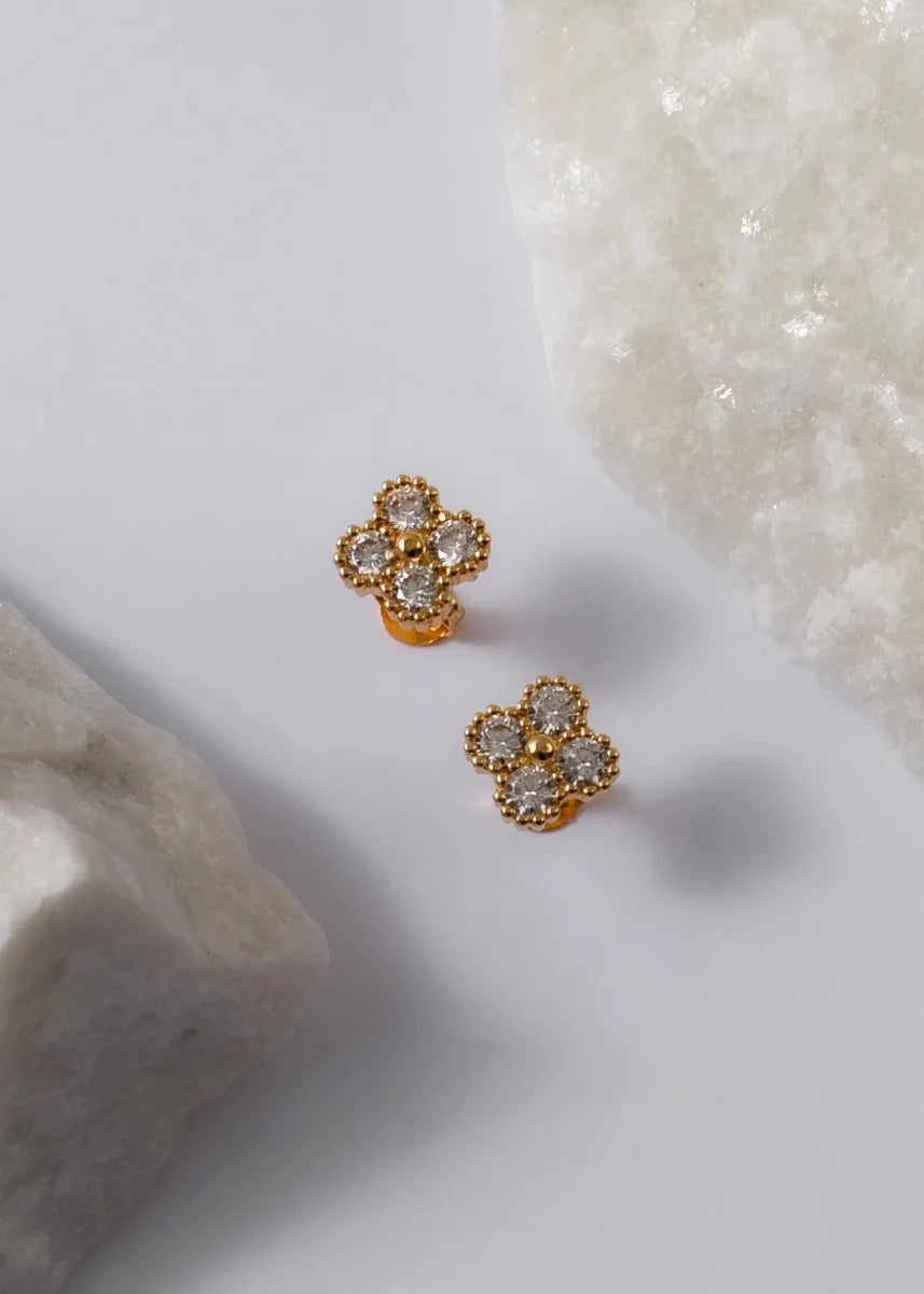 TOPO CLOVER CRISTAL-TOPOS-JOYERIA D'ORÉ-ORO LAMINADO 18K CALI