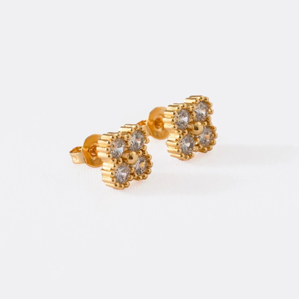 TOPO CLOVER CRISTAL-TOPOS-JOYERIA D'ORÉ-ORO LAMINADO 18K CALI