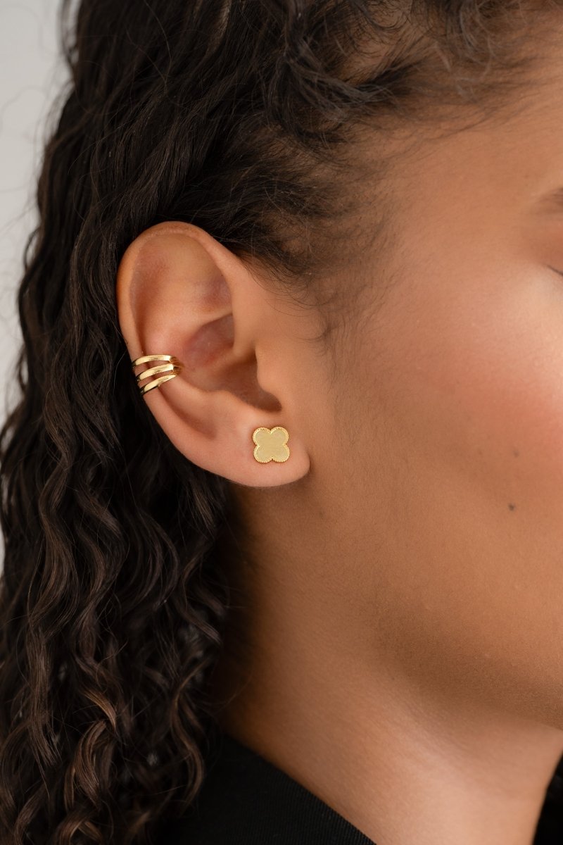 TOPO CLOVER GOLDEN 1CM-TOPOS-JOYERIA D'ORÉ-ORO LAMINADO 18K CALI