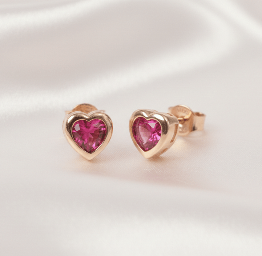 TOPO CORAZÓN CON ZIRCÓN-TOPOS-JOYERIA D'ORÉ-ORO LAMINADO 18K CALI