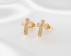 TOPO CRUZ CON GRABADO MEDIANA-TOPOS-JOYERIA D'ORÉ-ORO LAMINADO 18K CALI
