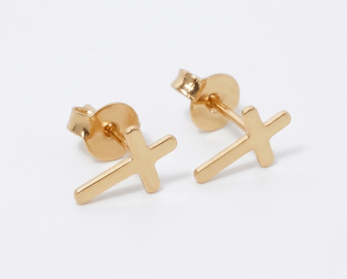 TOPO CRUZ PLANA oro laminado 18k cali