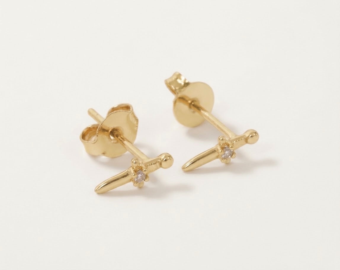 TOPO DAGA CON ZIRCON oro laminado 18k cali