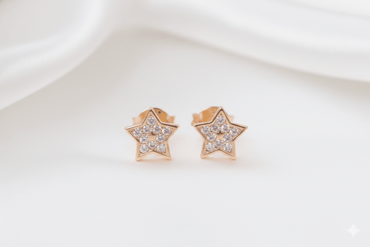 TOPO ESTRELLA CON CIRCONES-TOPOS-JOYERIA D'ORÉ-ORO LAMINADO 18K CALI