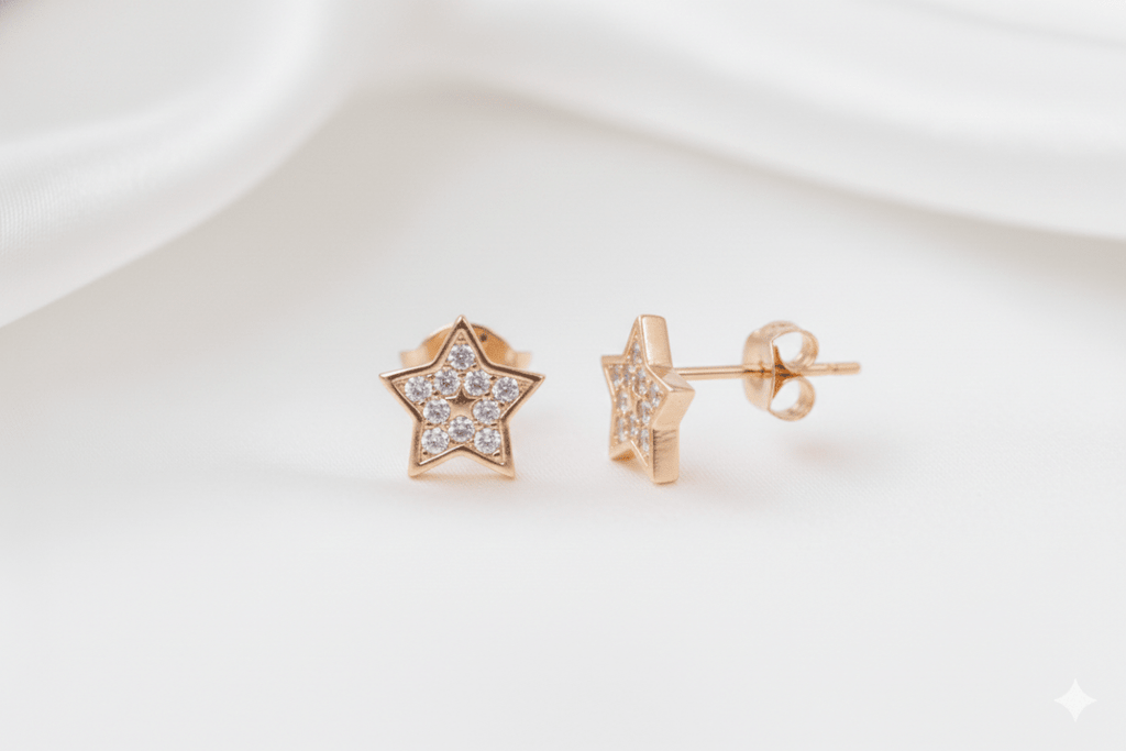 TOPO ESTRELLA CON CIRCONES-TOPOS-JOYERIA D'ORÉ-ORO LAMINADO 18K CALI