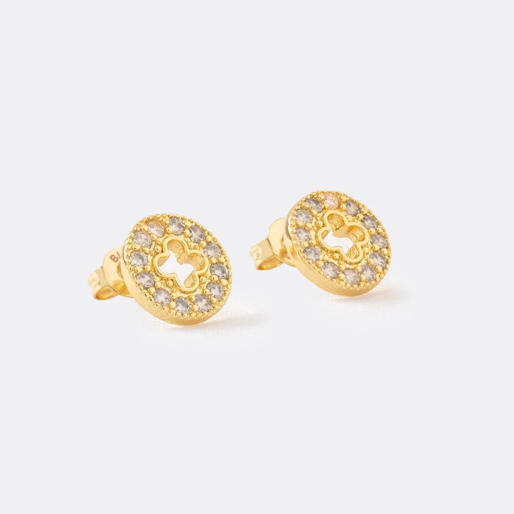 TOPO GLEAM CLOVER 9MM-TOPOS-JOYERIA D'ORÉ-ORO LAMINADO 18K CALI