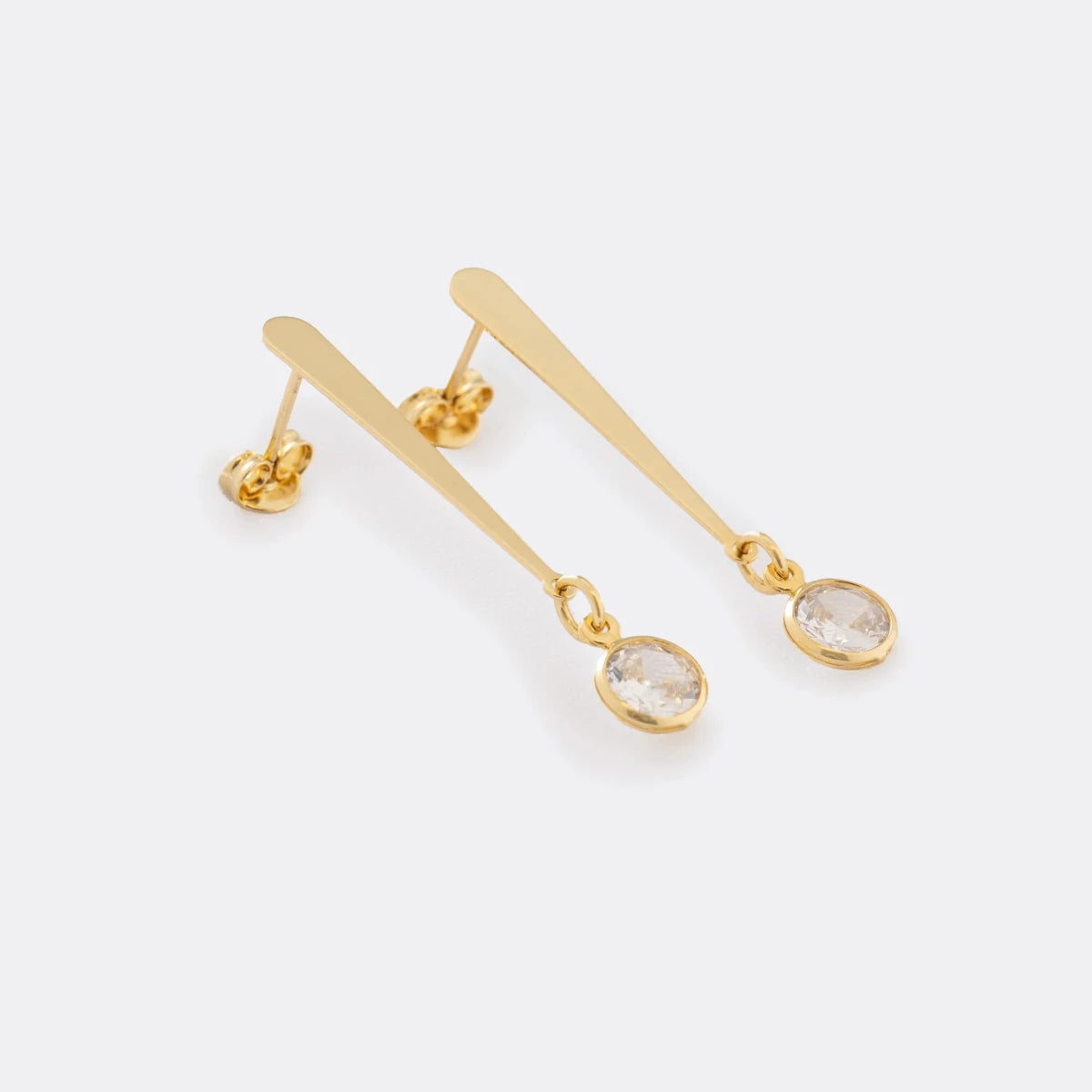 TOPO LARGO CRISTAL-TOPOS-JOYERIA D'ORÉ-ORO LAMINADO 18K CALI