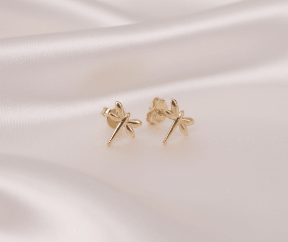 TOPO LIBELULA PLANA MEDIANA-TOPOS-JOYERIA D'ORÉ-ORO LAMINADO 18K CALI