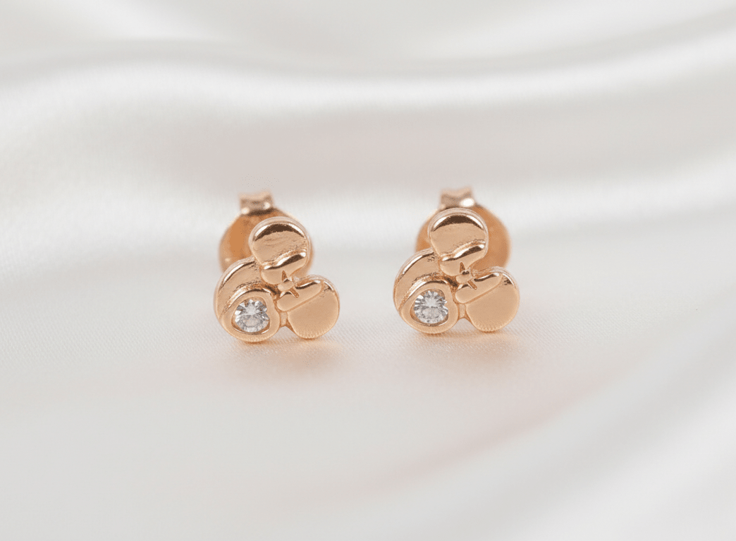 TOPO MINNIE 1 ZIRCON-TOPOS-JOYERIA D'ORÉ-ORO LAMINADO 18K CALI
