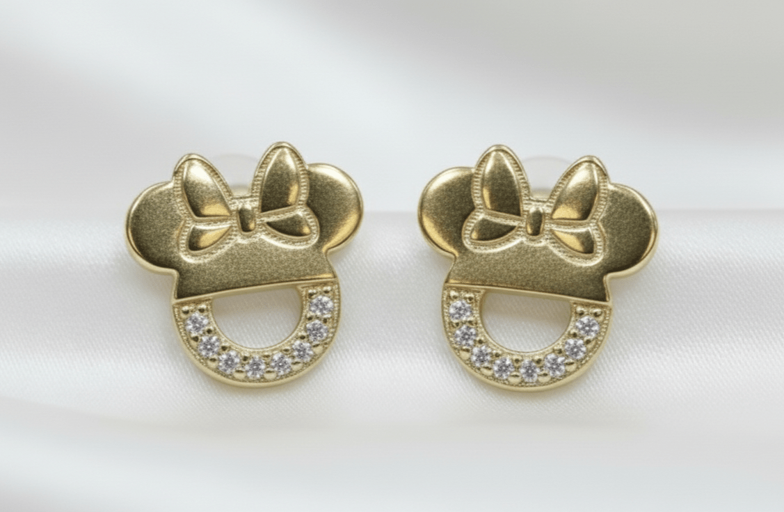 TOPO MINNIE CON CIRCONES 10.6MM-TOPOS-JOYERIA D'ORÉ-ORO LAMINADO 18K CALI