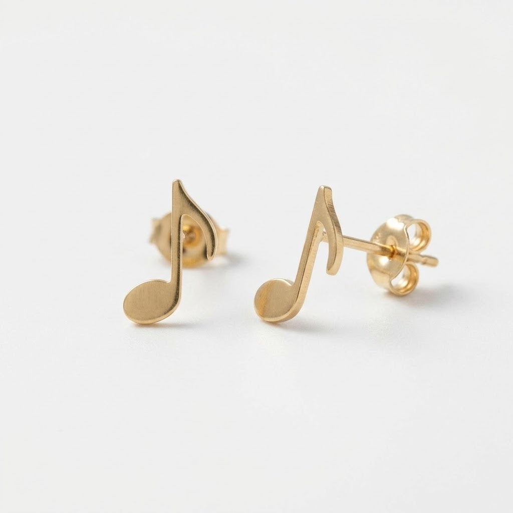 TOPO NOTA MUSICAL CORCHEA oro laminado 18k cali