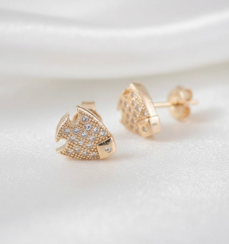 TOPO PEZ CON ZIRCONES-TOPOS-JOYERIA D'ORÉ-ORO LAMINADO 18K CALI