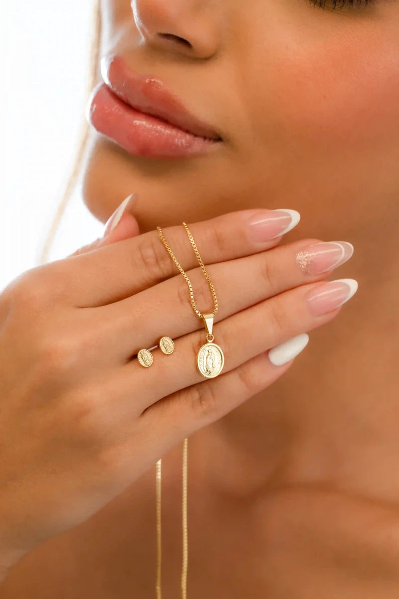 TOPO VIRGEN GUADALUPE 6MM-TOPOS-JOYERIA D'ORÉ-ORO LAMINADO 18K CALI