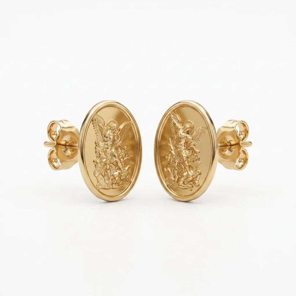 TOPOS ARCANGEL DE SAN MIGUEL oro laminado 18k cali 2