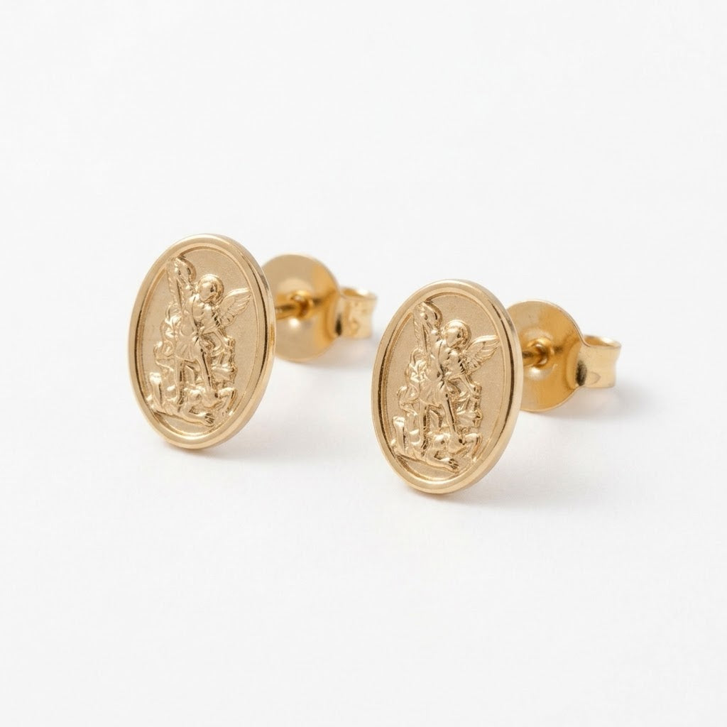 TOPOS ARCANGEL DE SAN MIGUEL oro laminado 18k cali